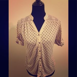 $5 Sale! French Laundry Polka Dot Button Down